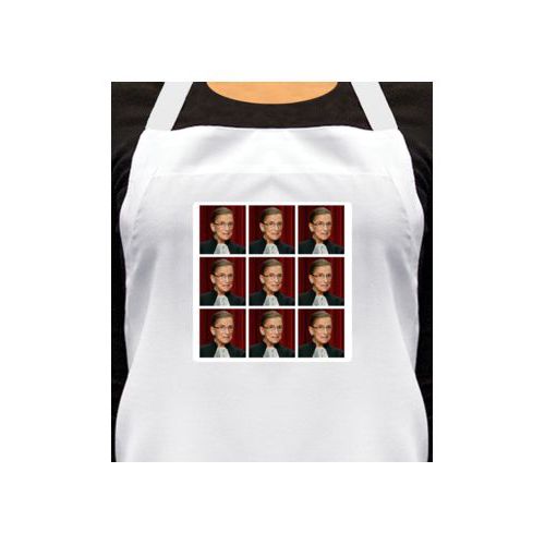 Personalized apron personalized with Ruth Bader Ginsburg photo design