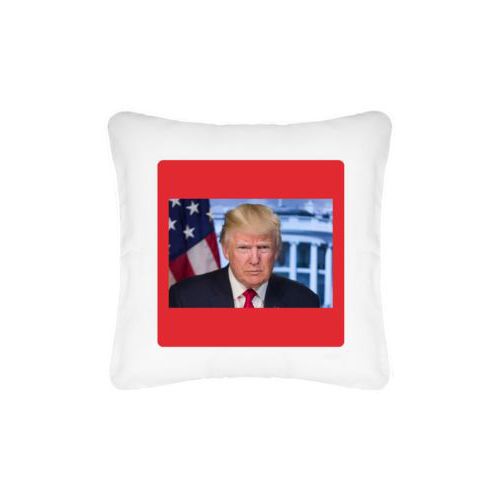 Custom pillow personalized with Trump photo design