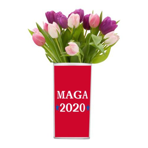 Custom vase personalized with "MAGA 2020" design