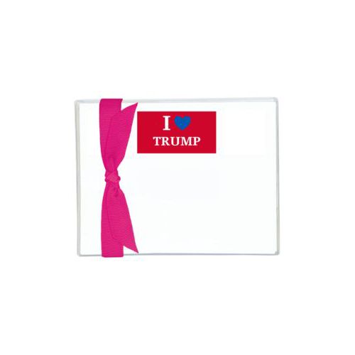 Flat cards personalized with "I Love TRUMP" design