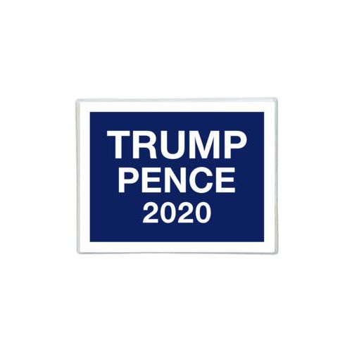 Note cards personalized with "Trump Pence 2020" on blue design