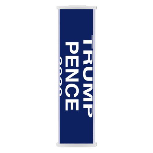 2800mah phone charger personalized with "Trump Pence 2020" on blue design