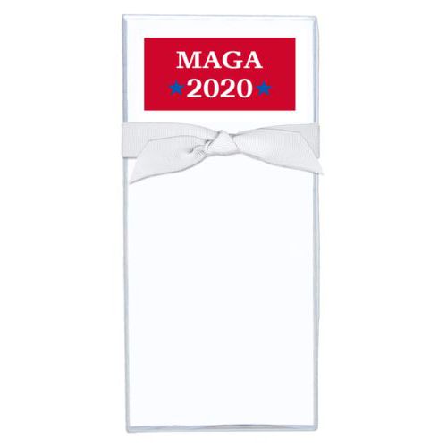 Note sheets personalized with "MAGA 2020" design
