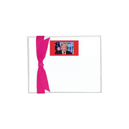 Flat cards personalized with Trump photo design