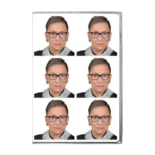 6x9 journal personalized with Ruth Bader Ginsburg photo design