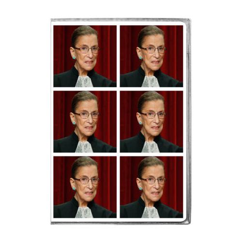 4x6 journal personalized with Ruth Bader Ginsburg photo design