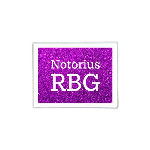 Note cards personalized with "Notorious RGB" on purple design