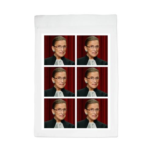Custom yard flag personalized with Ruth Bader Ginsburg photo design