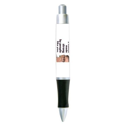 Personalized pen personalized with Ruth Bader Ginsburg drawing and "We are a nation made strong by people like you"
