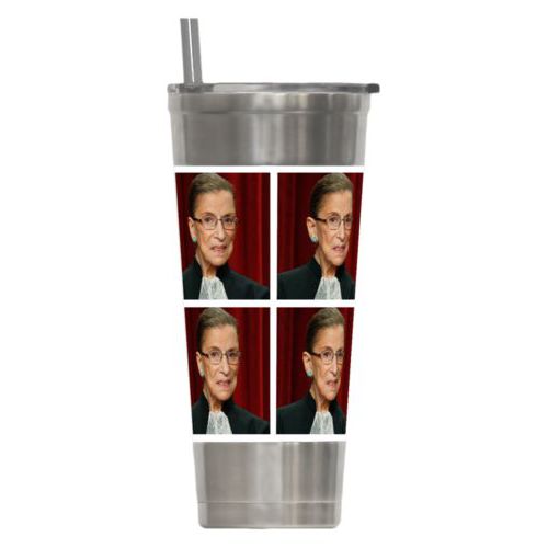 Personalized insulated steel tumbler personalized with a photo