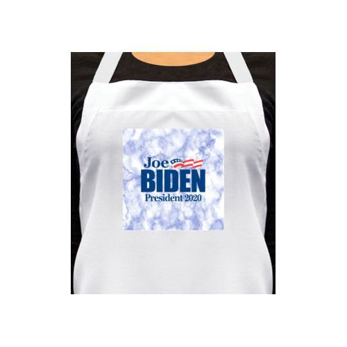 Custom apron personalized with "Joe Biden President 2020" logo on cloud design