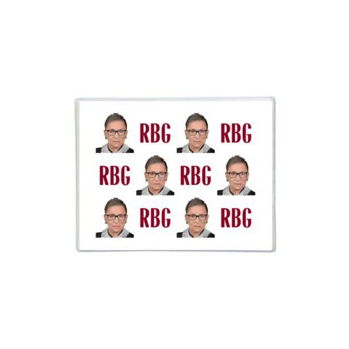 Note cards personalized with Ruth Bader Ginsburg drawing and "RGB" tiled design