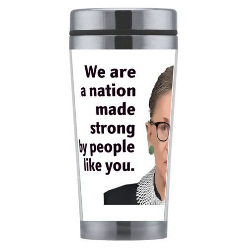 Mug personalized with Ruth Bader Ginsburg drawing and "Notorious RGB" on galaxy design