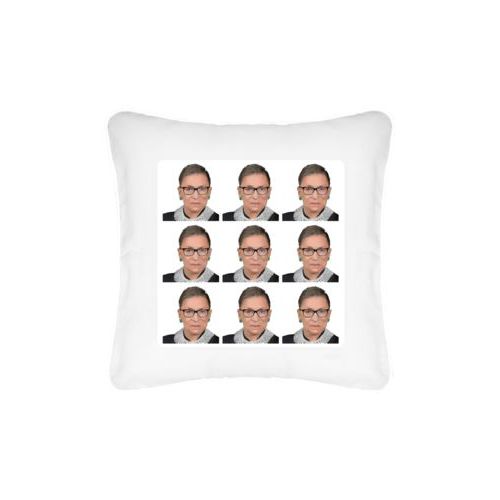 Personalized pillow personalized with Ruth Bader Ginsburg photo design