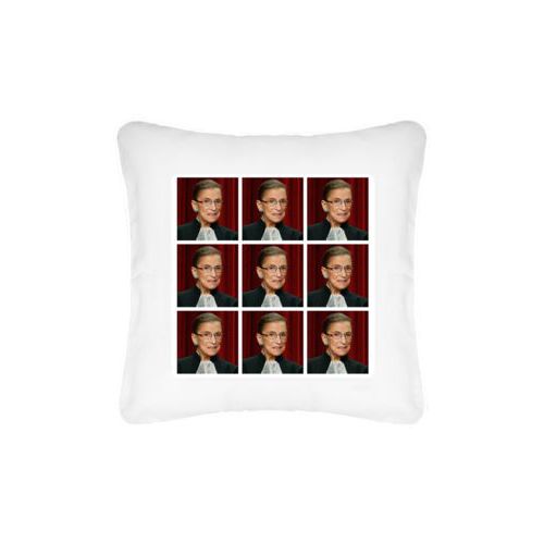 Custom pillow personalized with Ruth Bader Ginsburg photo design