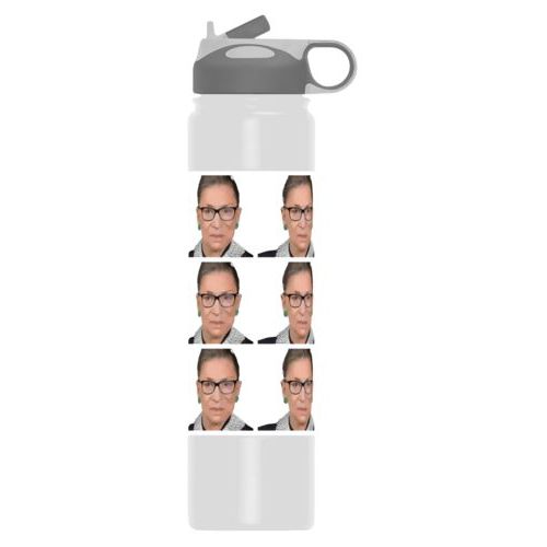 Custom water bottle personalized with a photo
