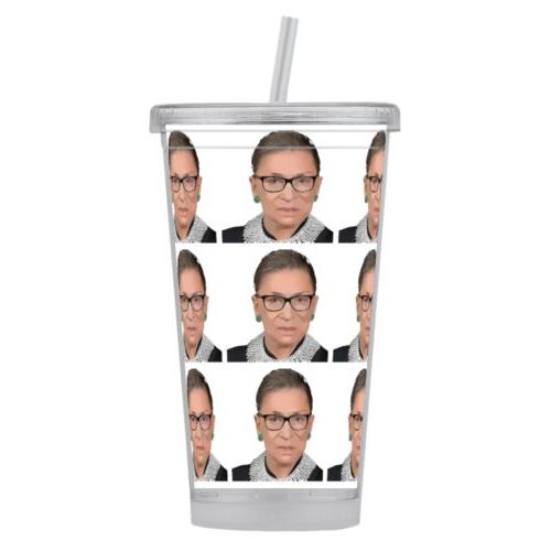 Tumbler personalized with Ruth Bader Ginsburg photo design