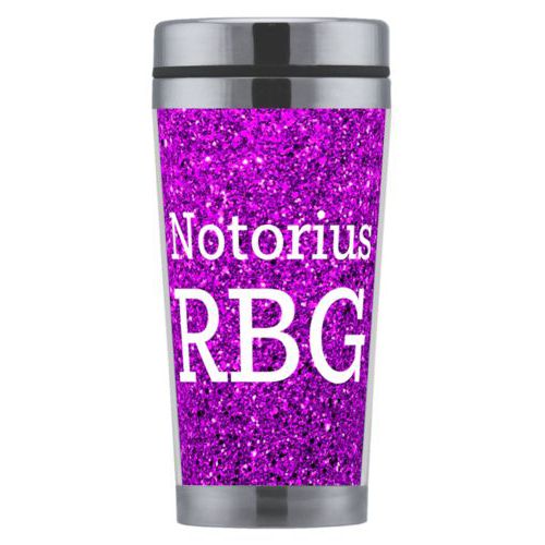 Mug personalized with "Notorious RGB" on purple design