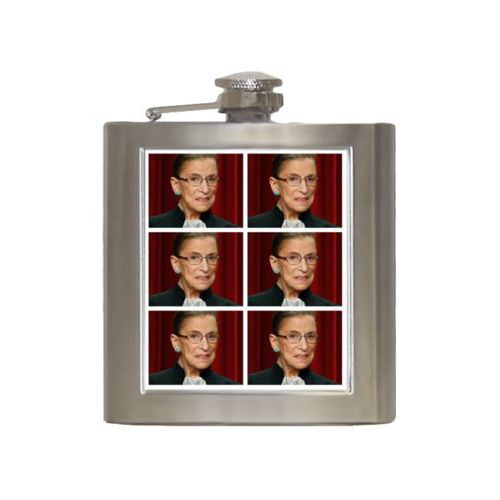 Personalized 6oz flask personalized with a photo