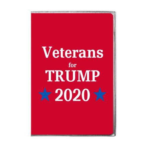 4x6 journal personalized with "Veterans for Trump 2020" design