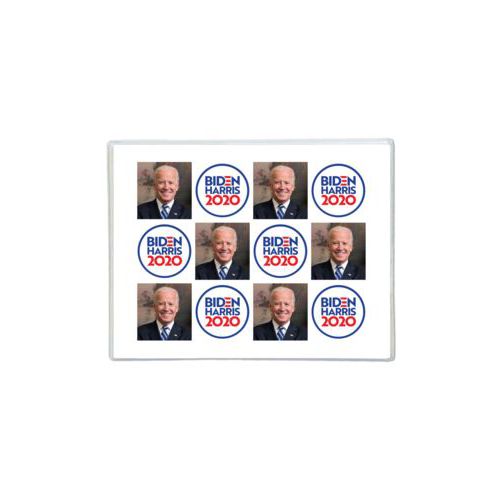 Note cards personalized with "Biden Harris 2020" round logo and Biden photo tile design