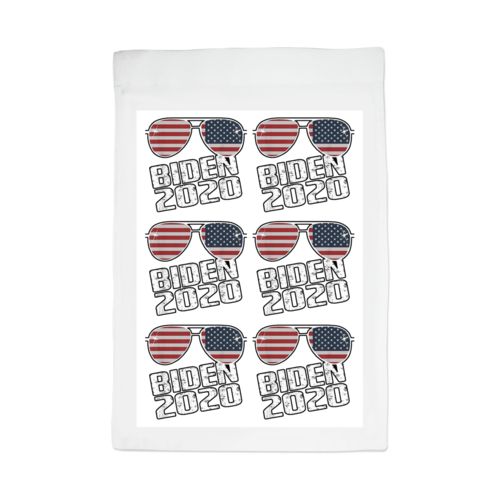 Custom yard flag personalized with "Biden 2020" sunglasses tile design
