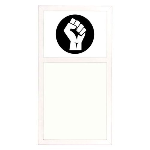 Personalized whiteboard personalized with Black Lives Matter fist logo design