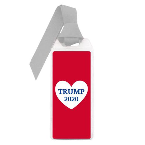 Personalized bookmark personalized with "Trump 2020" in heart design