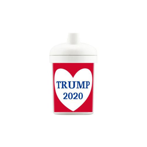 Personalized toddler cup personalized with "Trump 2020" in heart design