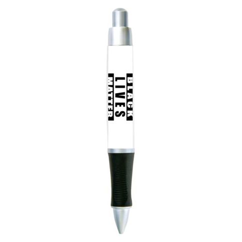 Custom pen personalized with "Black Lives Matter" black on white design