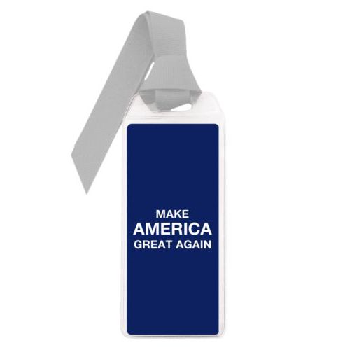 Personalized bookmark personalized with "Make America Great Again" design on blue