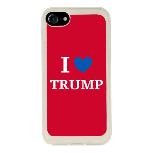 Custom protective phone case personalized with "I Love TRUMP" design
