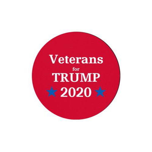 Set of 4 custom coasters personalized with "Veterans for Trump 2020" design