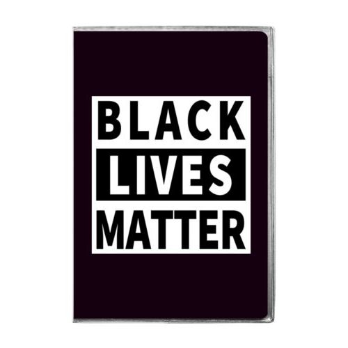 6x9 journal personalized with "Black Lives Matter" white on black design