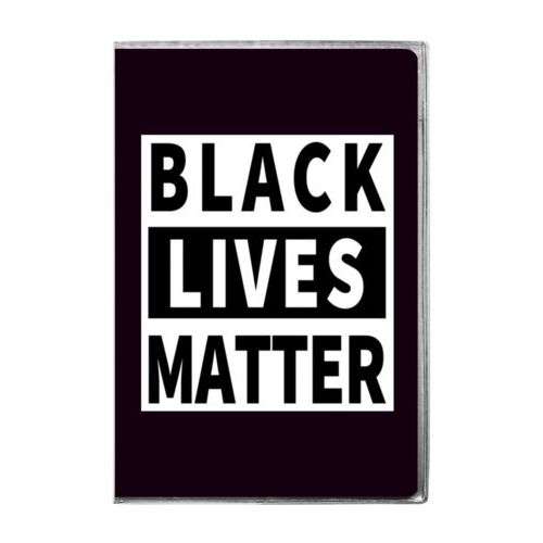 4x6 journal personalized with "Black Lives Matter" white on black design