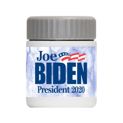 Personalized 12oz food jar personalized with "Joe Biden President 2020" logo on cloud design
