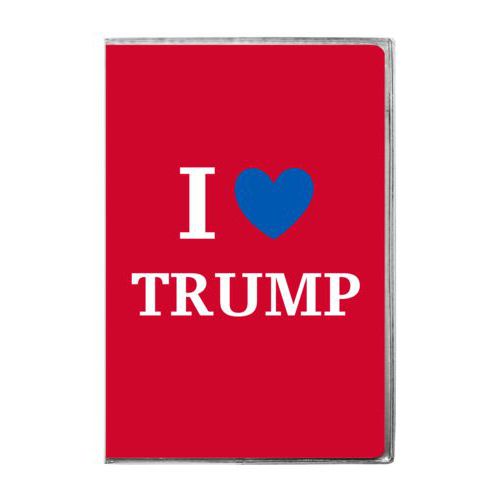 6x9 journal personalized with "I Love TRUMP" design