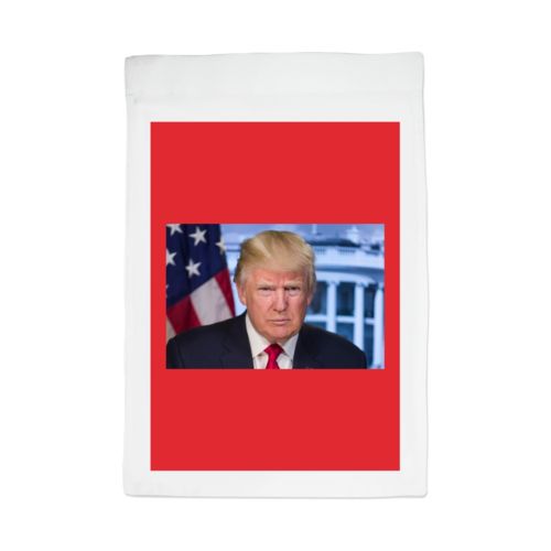 Personalized yard flag personalized with Trump photo design