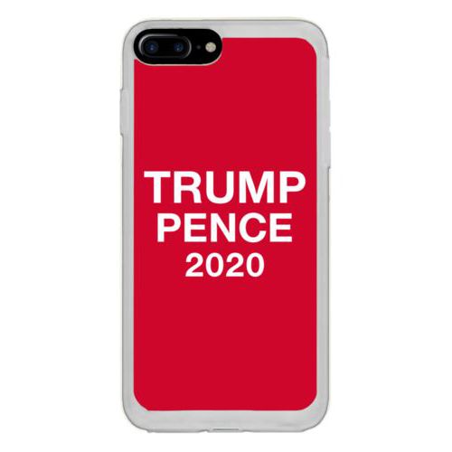 Personalized phone case personalized with "Trump Pence 2020" on red design