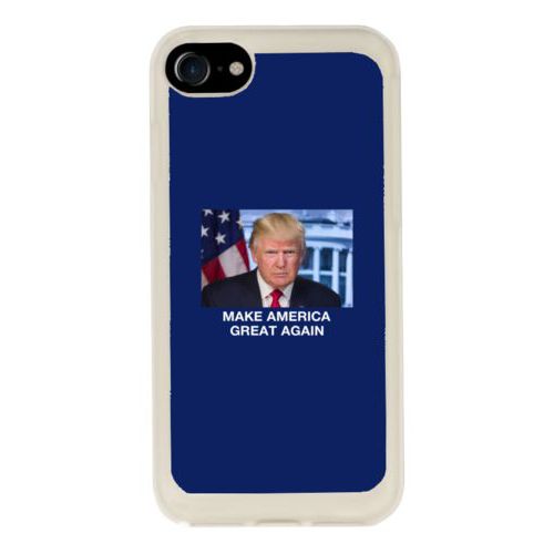 Personalized phone case personalized with Trump photo with "Make America Great Again" design