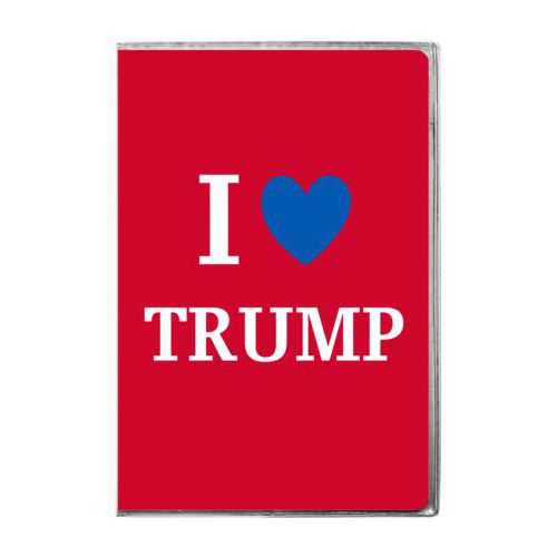 4x6 journal personalized with "I Love TRUMP" design