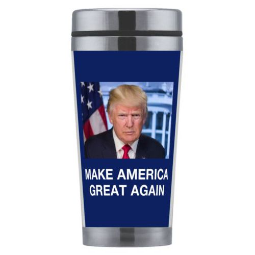 Mug personalized with Trump photo with "Make America Great Again" design