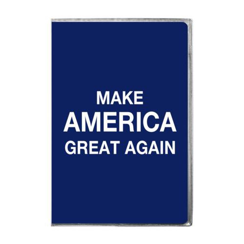 4x6 journal personalized with "Make America Great Again" design on blue