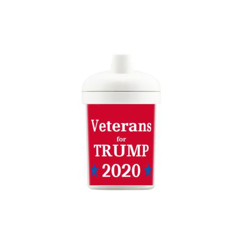 Personalized toddler cup personalized with "Veterans for Trump 2020" design
