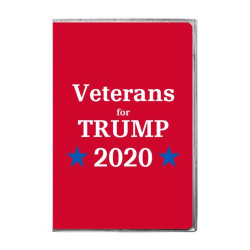 6x9 journal personalized with "Veterans for Trump 2020" design