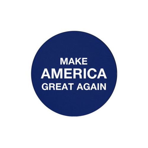 Set of 4 custom coasters personalized with "Make America Great Again" design on blue