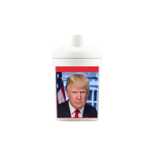 Personalized toddler cup personalized with Trump photo design