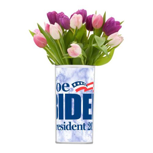 Personalized vase personalized with "Joe Biden President 2020" logo on cloud design