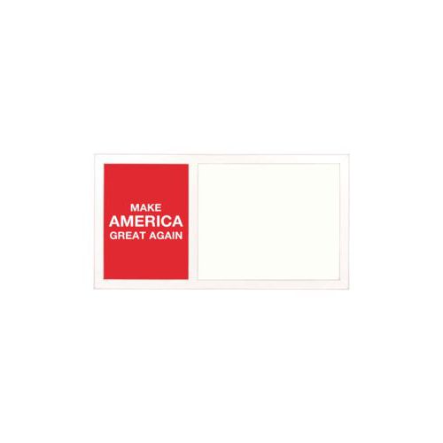 Personalized whiteboard personalized with "Make America Great Again" design on red