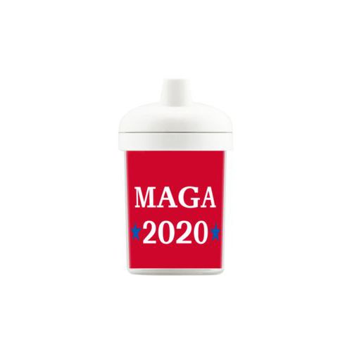 Personalized toddler cup personalized with "MAGA 2020" design